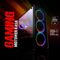 BOOST VK-G3902S 600W 80+ USB3.0 TEMPERAD RGB FULL SİYAH KASA - 1